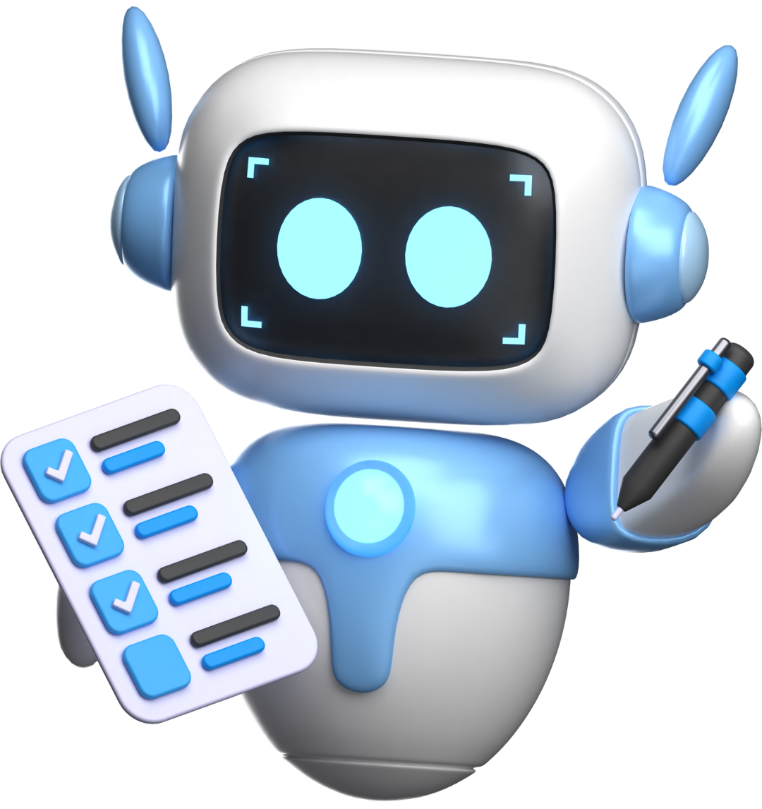 Workflow Admin mascot holding a checklist